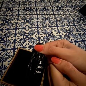 Black 'I Love You' Bracelet